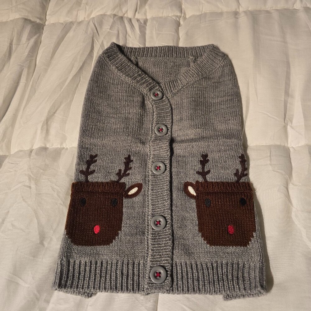 The WORTHY DOG Reindeer Sweater size M